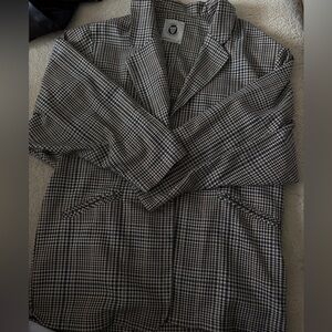 Urban Outfitters Black, Brown and White Gingham/Checkered Blazer